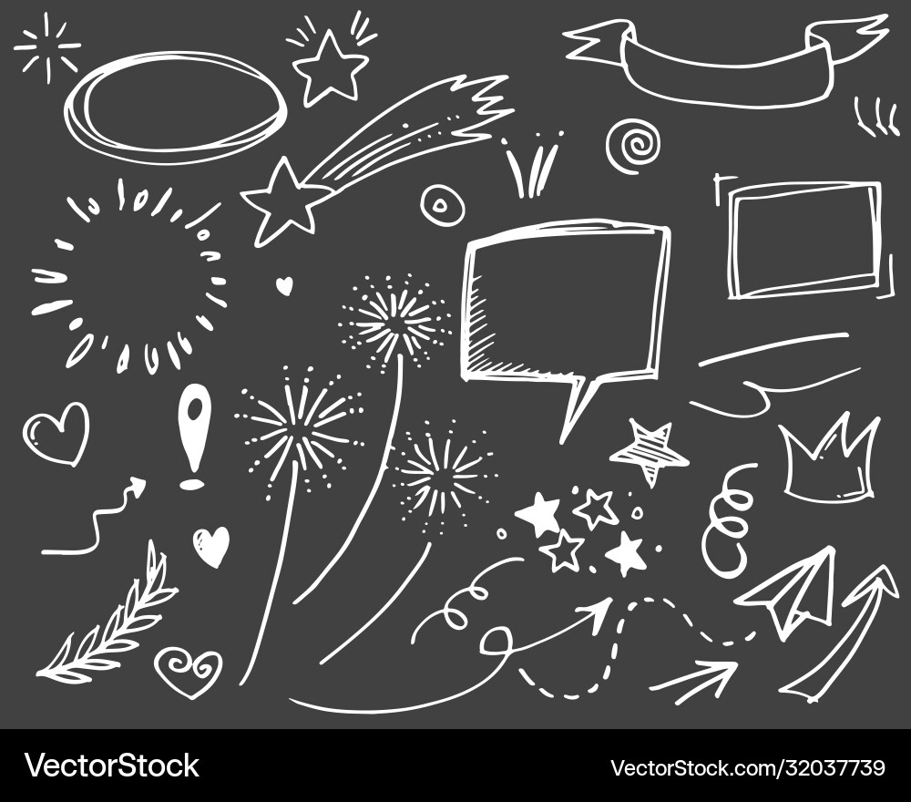Handgezeichnete Setelemente für Konzeptdesign Handgezeichnete Setelemente für Konzeptdesign vektorbild