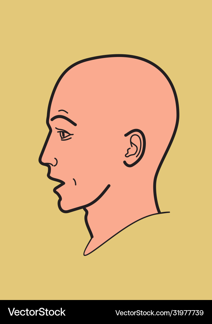 Human head emotions surprise Human head emotions surprise vector image