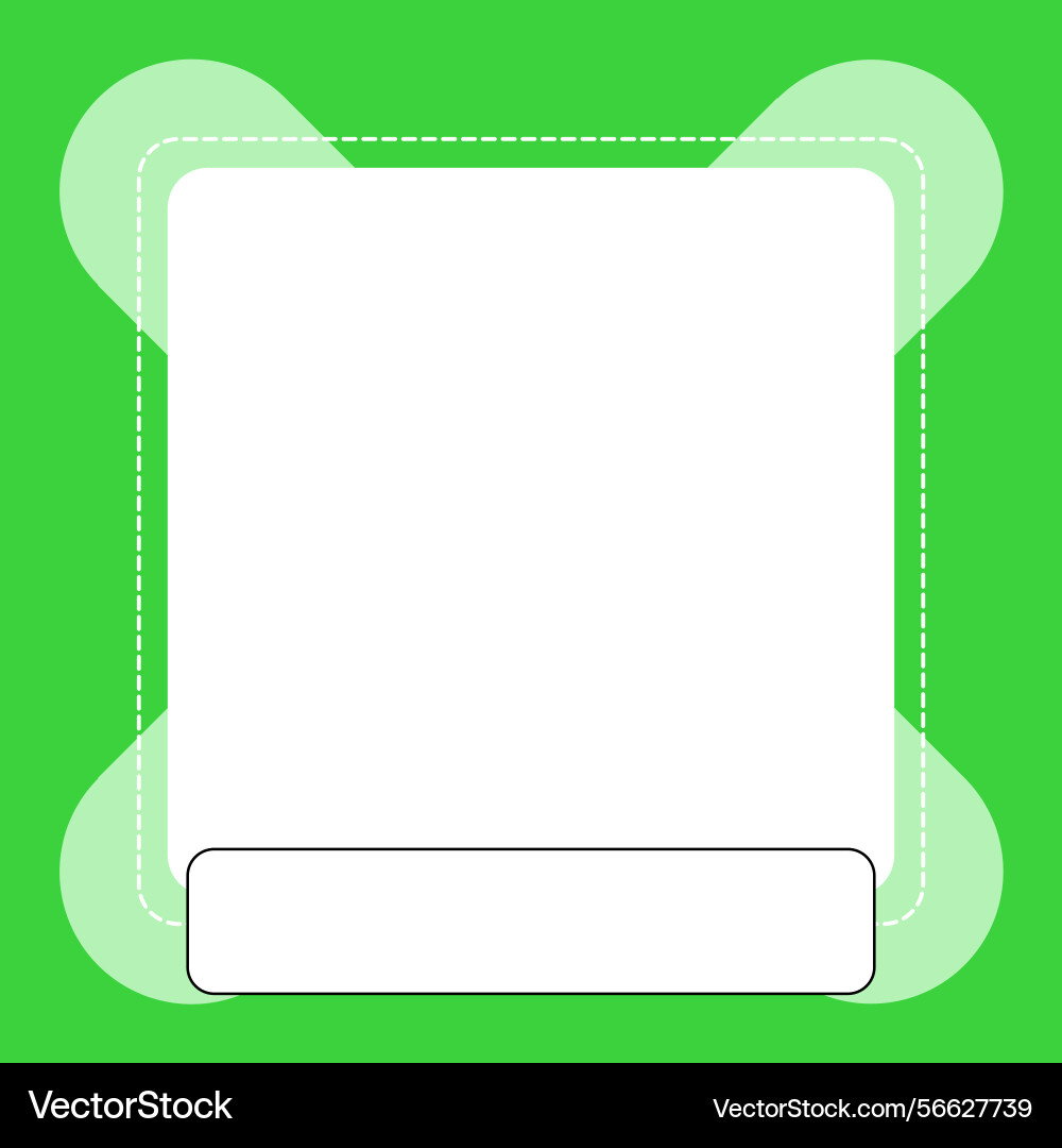 Minimal square frame background template simple vector image