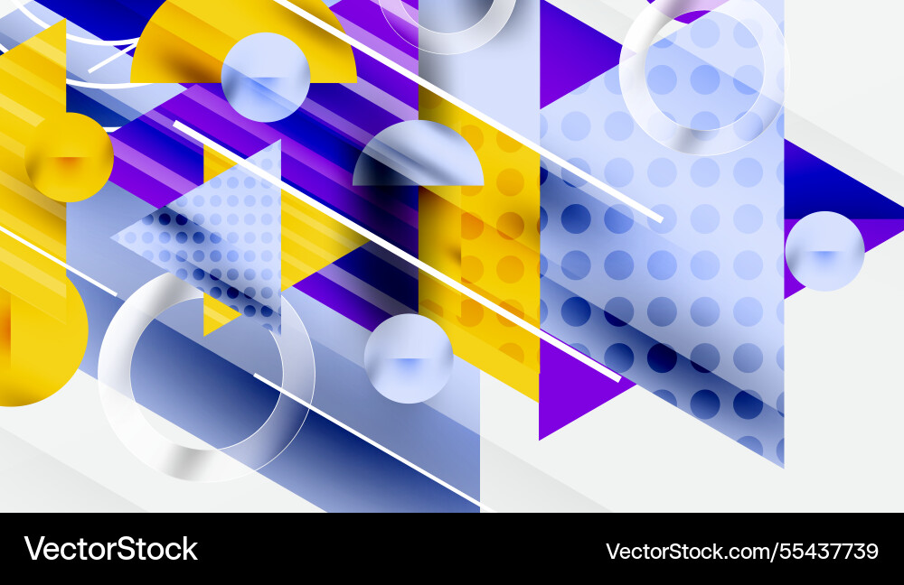 Modern geometric background - overlapping Vector Image