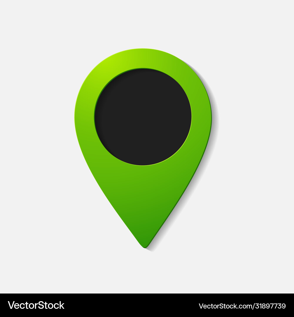 Realistic color pointer icon vector image