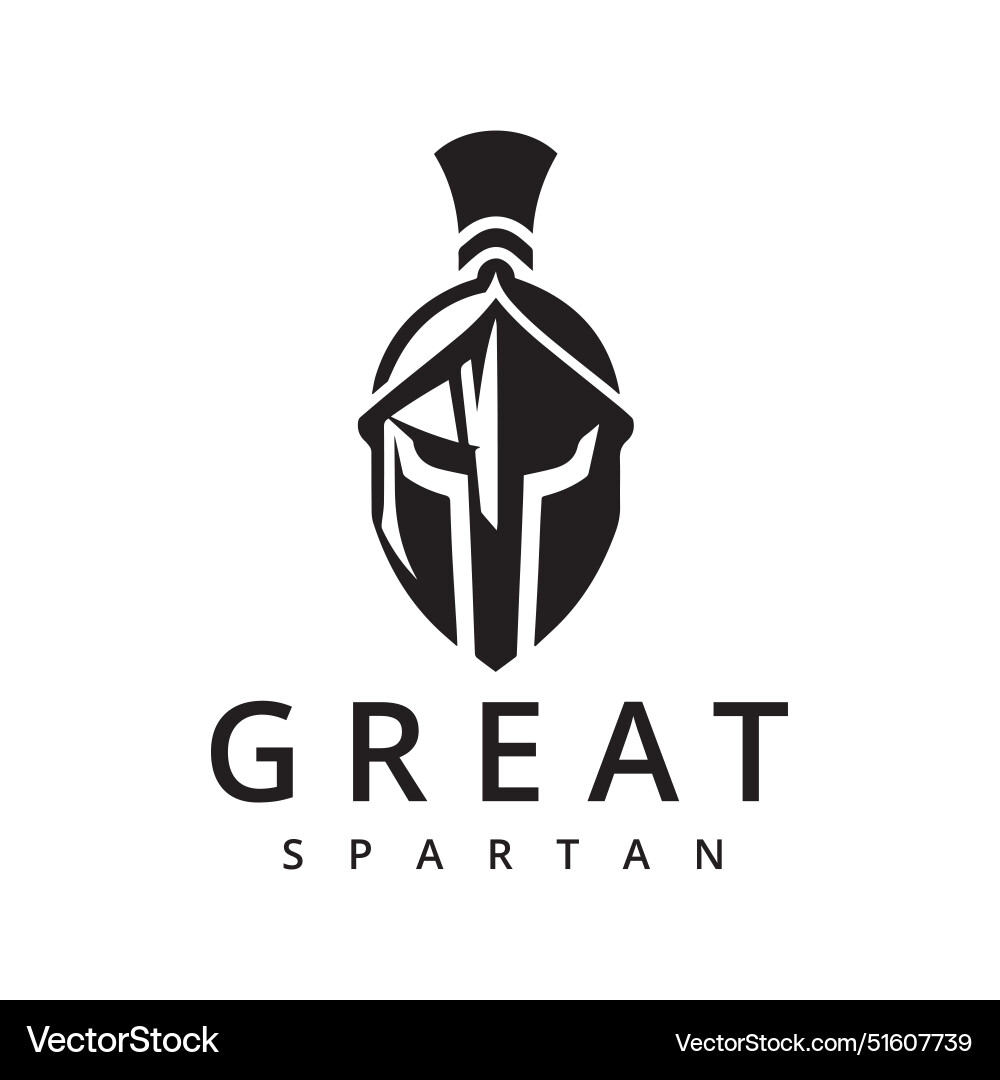 Spartan Helmet - Greek Warrior vector image