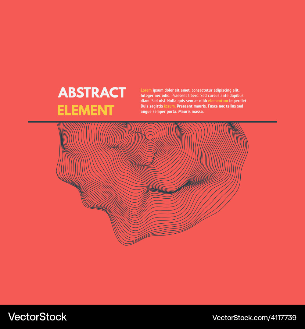Wireframe abstract wave vector image
