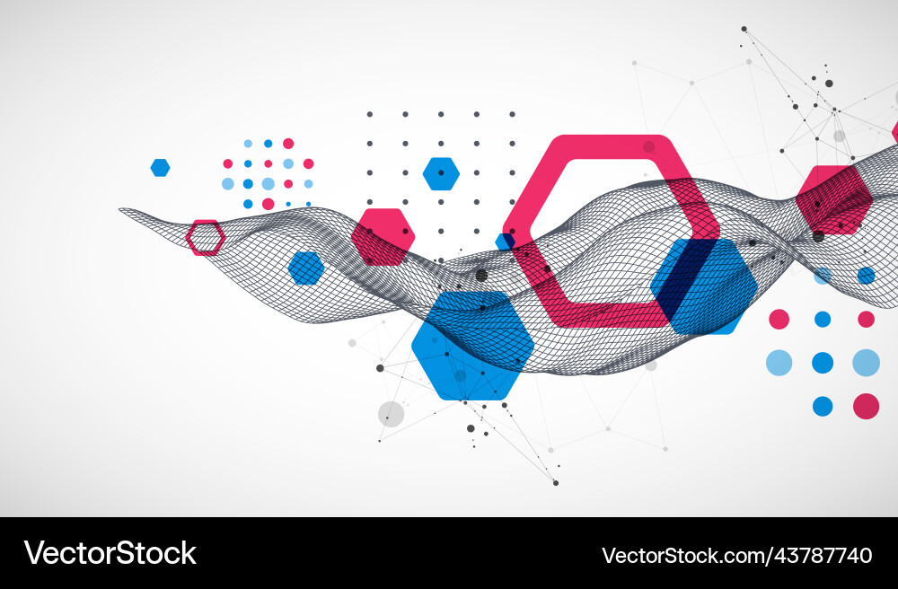 Abstract wave is made in a frame style template Abstract wave is made in a frame style template Vector Image