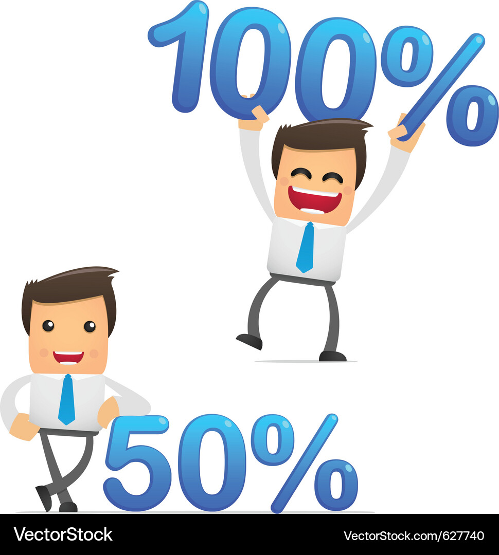 Cheerful Business Cartoon Charakter Vektorbild