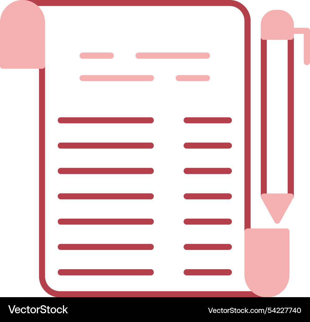 Contract line fill icon Vector Image