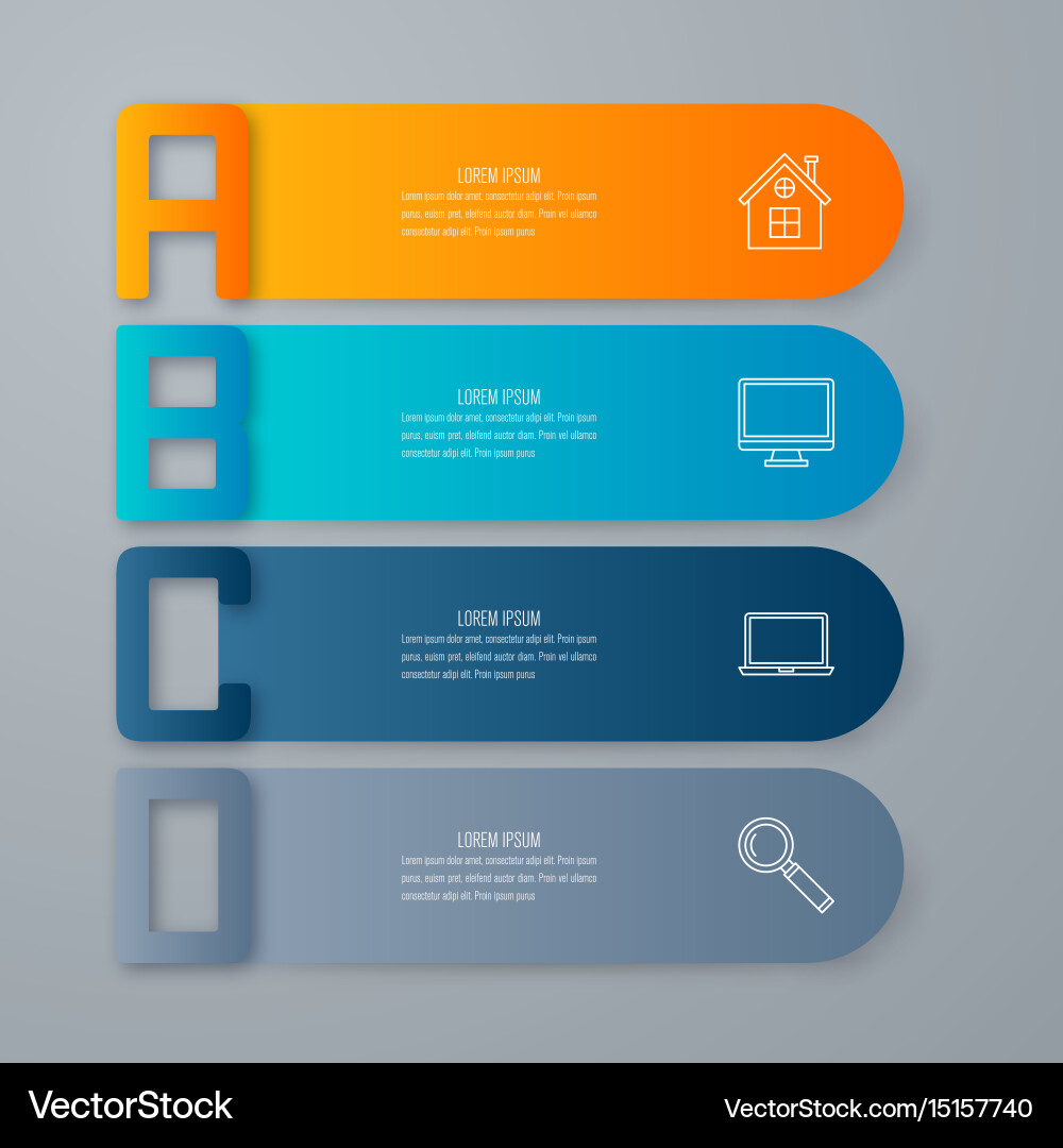 Modern Data Options Layout Vector Image