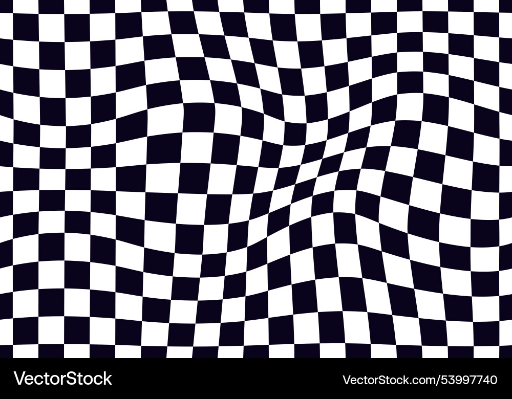 Psychedelic checkerboard pattern Psychedelic checkerboard pattern vector image