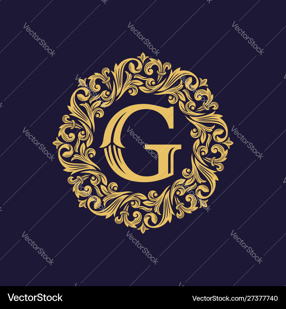 Royal Heraldic Crest Logo vector image