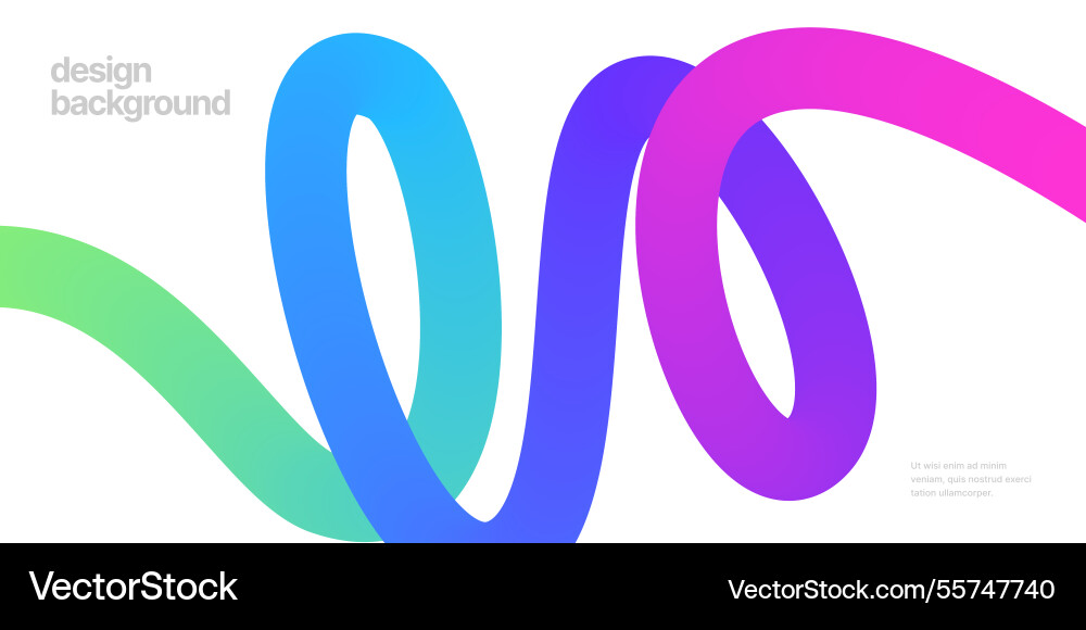 Template with colorful gradient squiggles shapes Vector Image