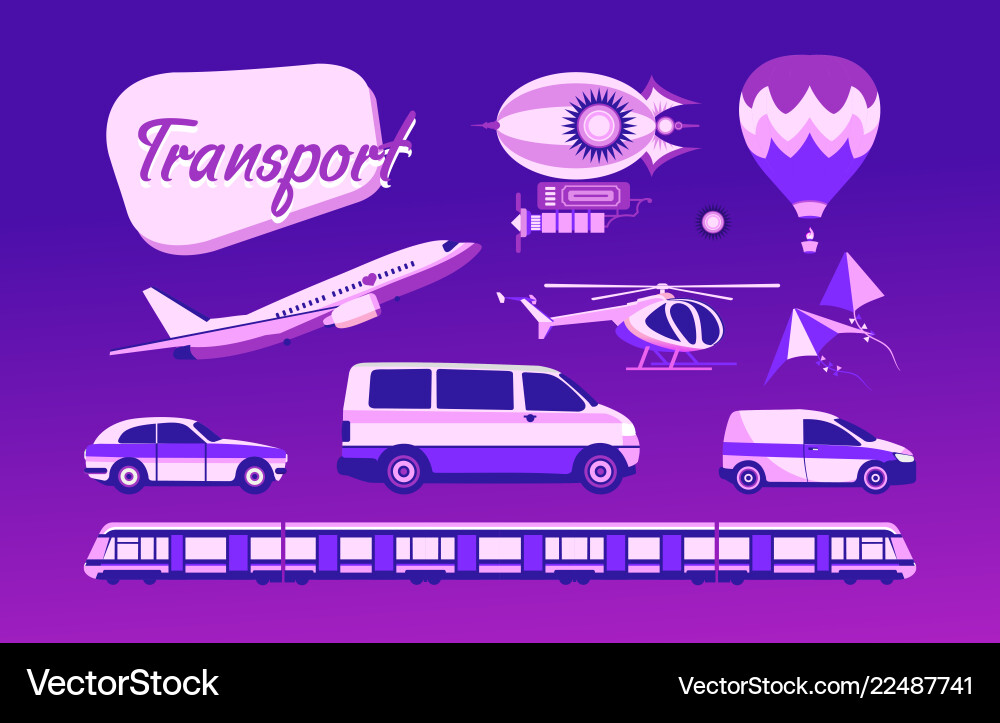 Collection of urban transport Collection of urban transport vector image
