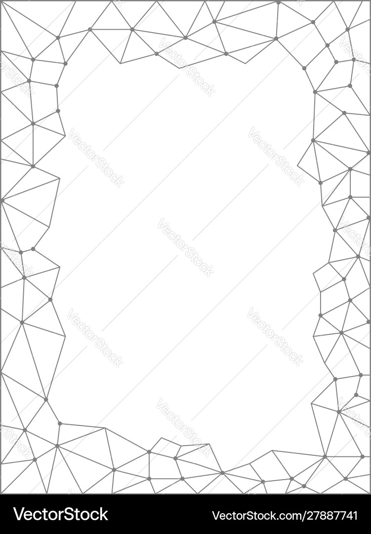 Polygonal Fractal Triangle Pattern vector image