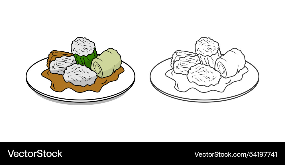 Siomay indonesian food design Siomay indonesian food design vector image