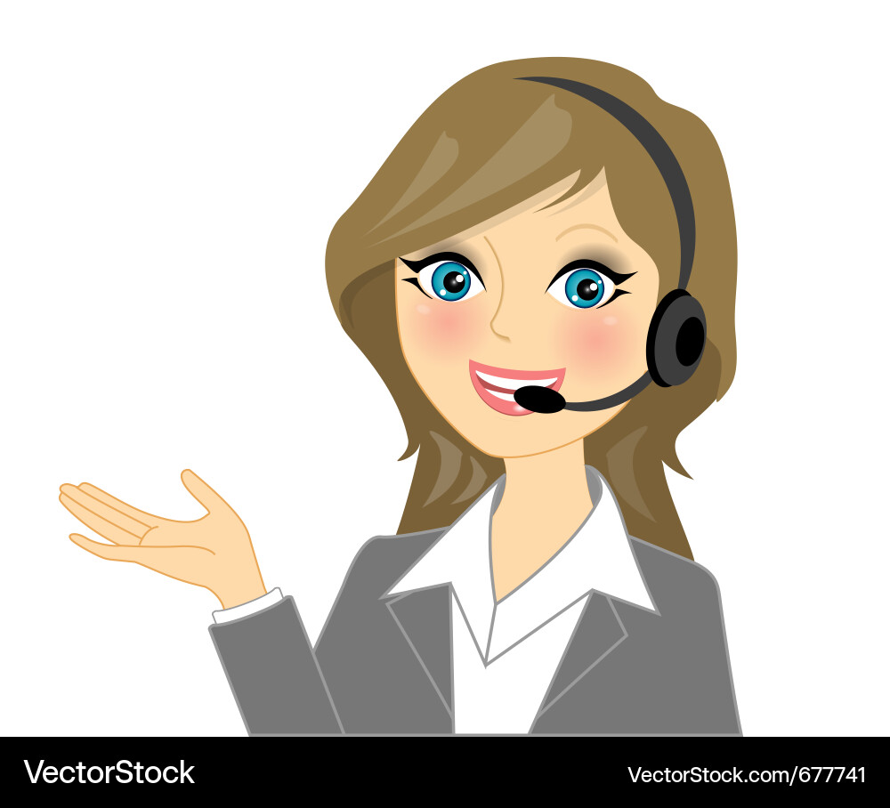 Telephone Operator Character Vector Image