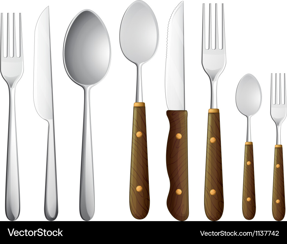A spoon set Royalty Free Vector Image - VectorStock