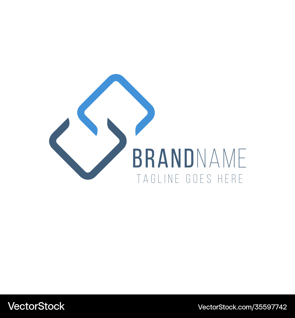 Abstract unity symbol link template logo design vector image