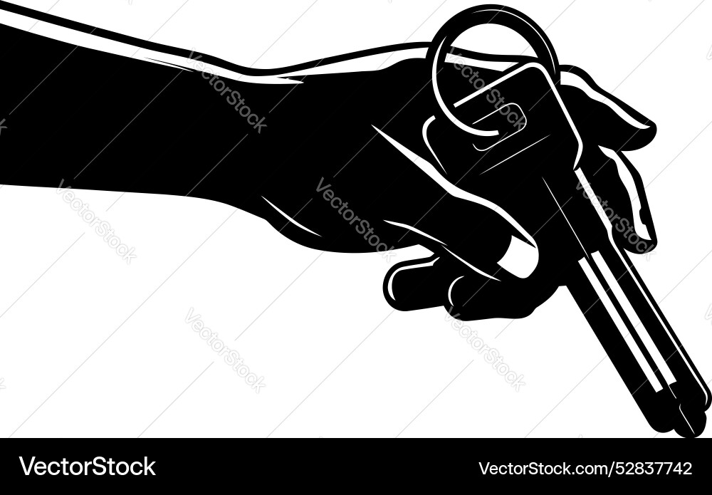 Access assurance hand with key symbol secure Access assurance hand with key symbol secure Vector Image