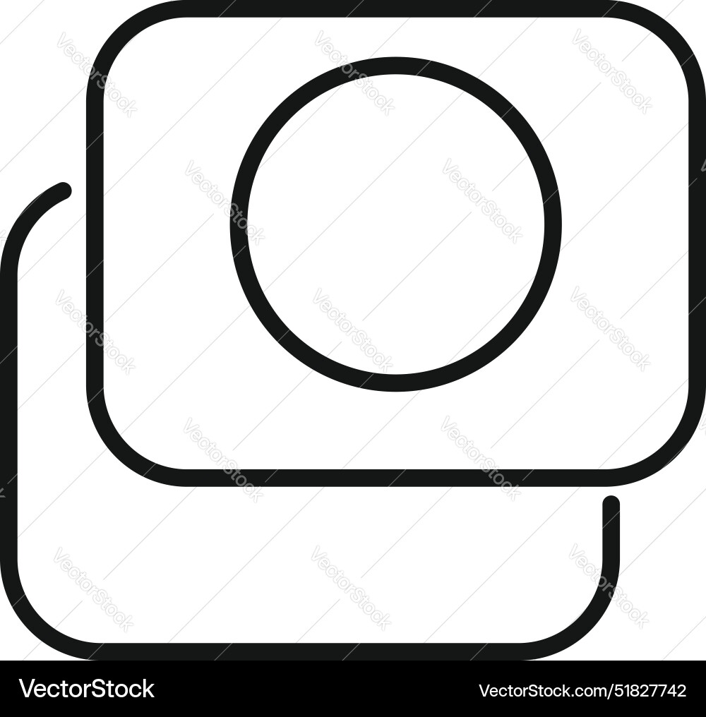 Action camera recording continuous double circle Vector Image