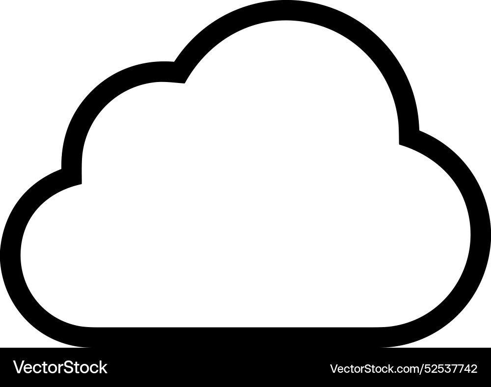 Cloud storage icon symbol image of the hosting Vector Image