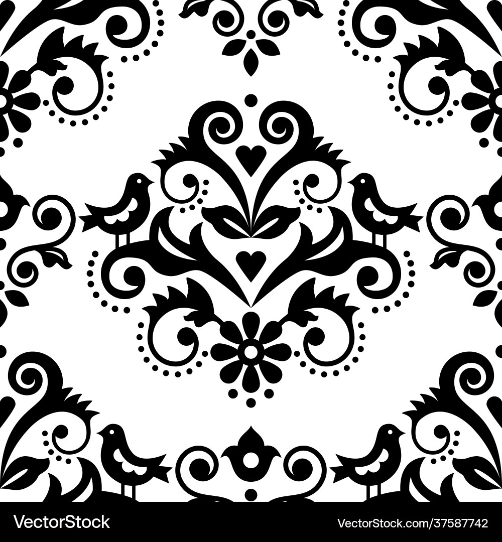 Damask tiled textile fabric print pattern Damask tiled textile fabric print pattern vector image