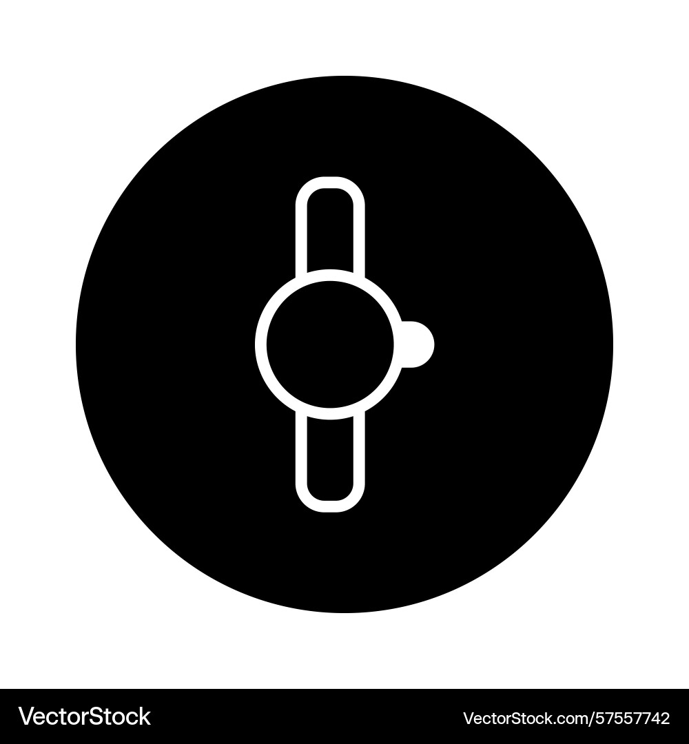 Minimalist toggle switch icon on a black Vector Image