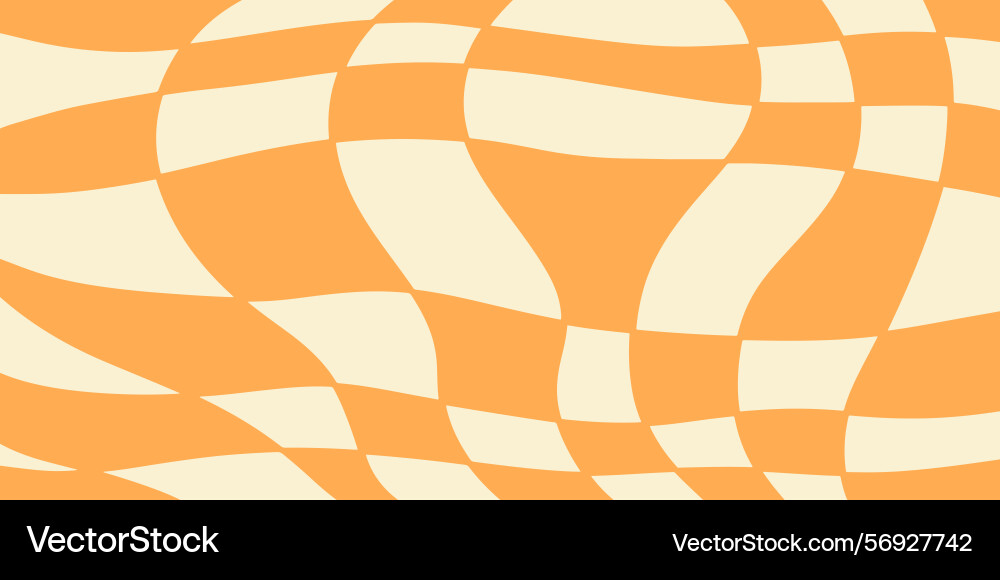 Twisted distorted checkered retro groovy pattern Twisted distorted checkered retro groovy pattern vector image