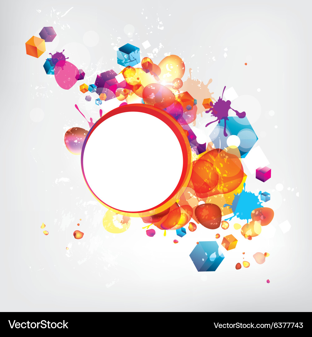 Abstract background with colored elements vector image