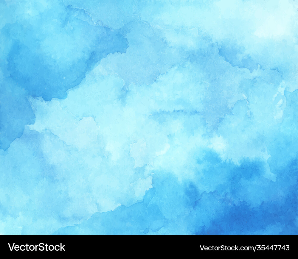 Abstract light blue watercolor for background vector image