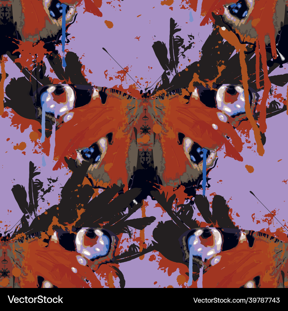Abstract seamless pattern with butterflies Abstract seamless pattern with butterflies vector image