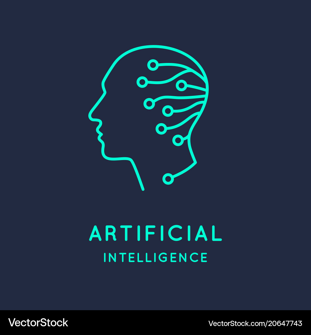 Artificial Intelligence Neural Network vector image