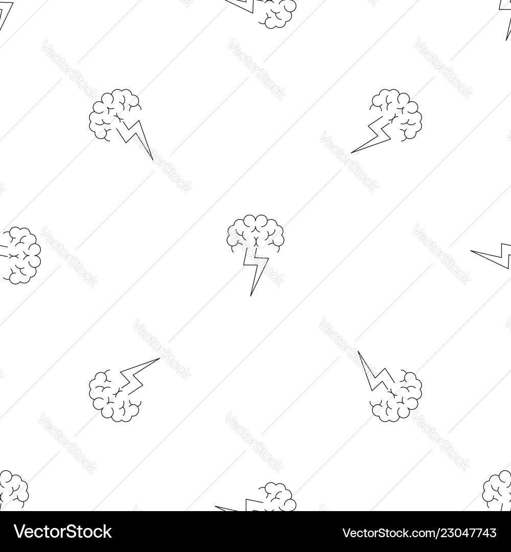Brainstorming pattern seamless Brainstorming pattern seamless vector image
