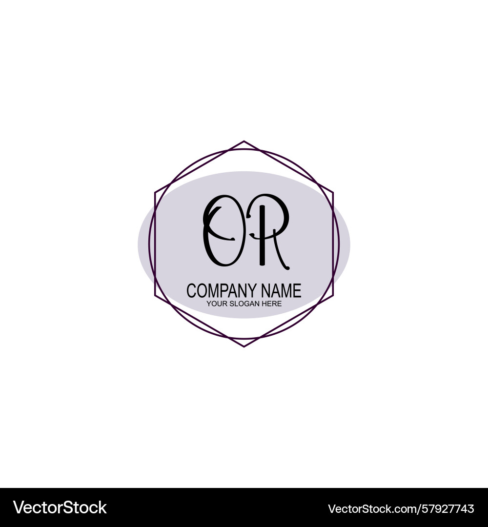 Handwriting logo concepts with initial Vector Image