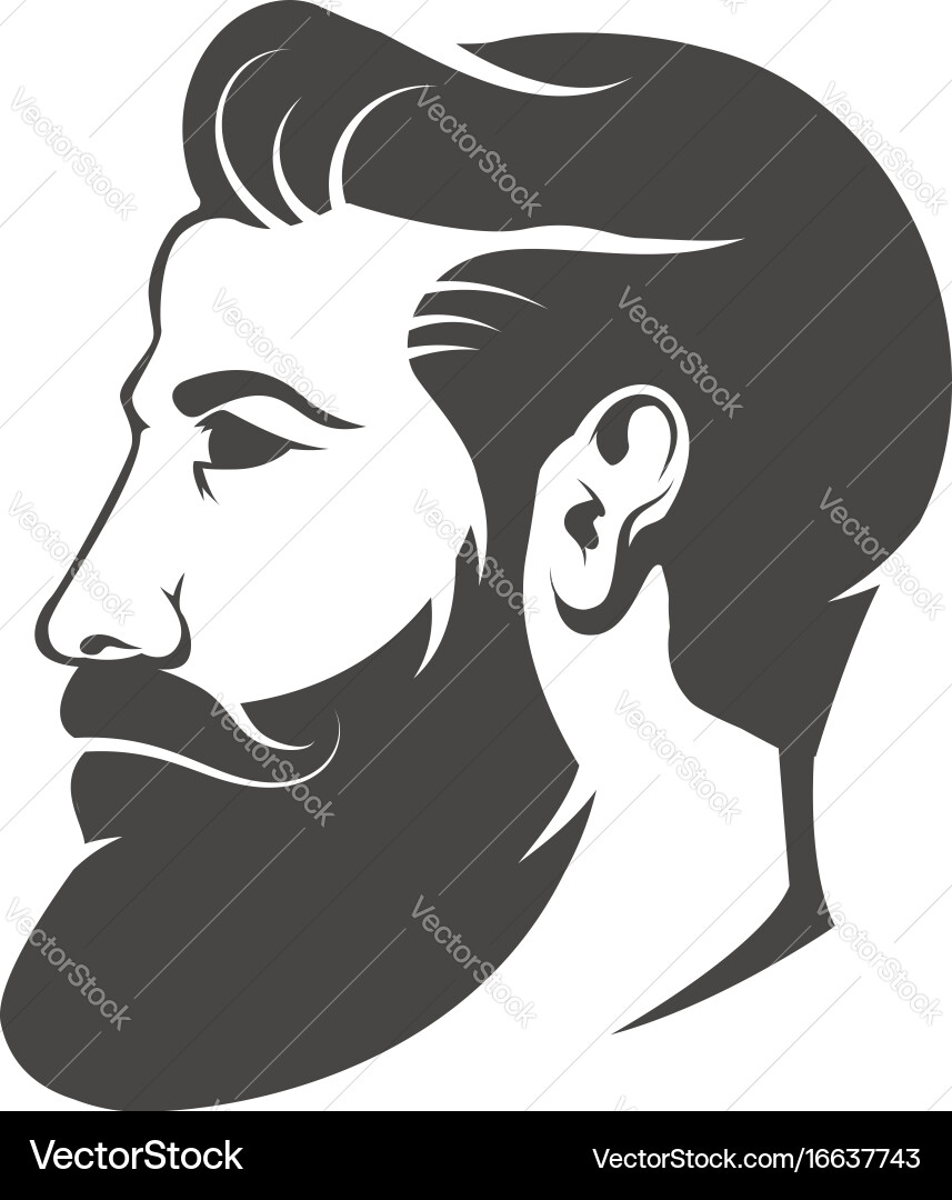 Man with Beard Portrait Royalty Free Vector Image
