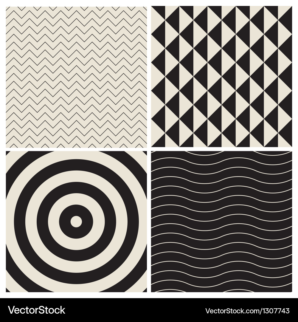 Retro Pattern Set - Geometric Shapes vector image