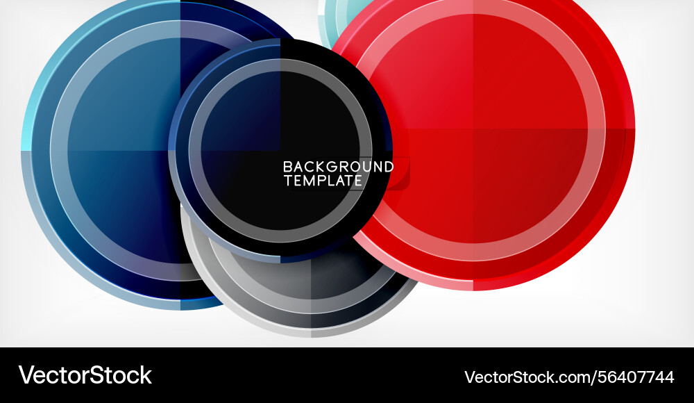 Abstract circles overlap creating dynamic visual Vector Image