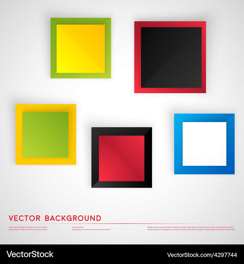 Abstract geometric shape from color cubes Vector Image