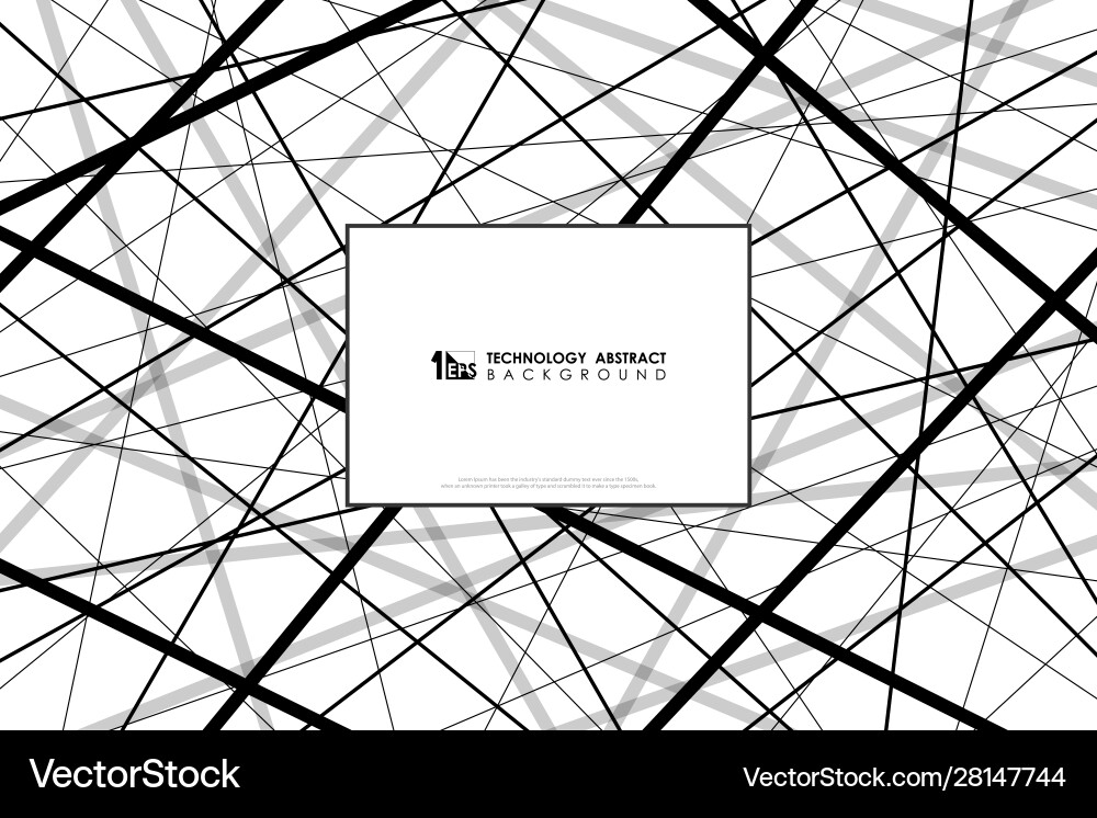 Abstract technology black tech line elements Vector Image