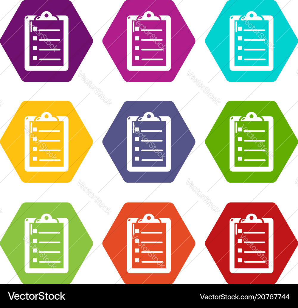 Check list icons set 9 Check list icons set 9 vector image
