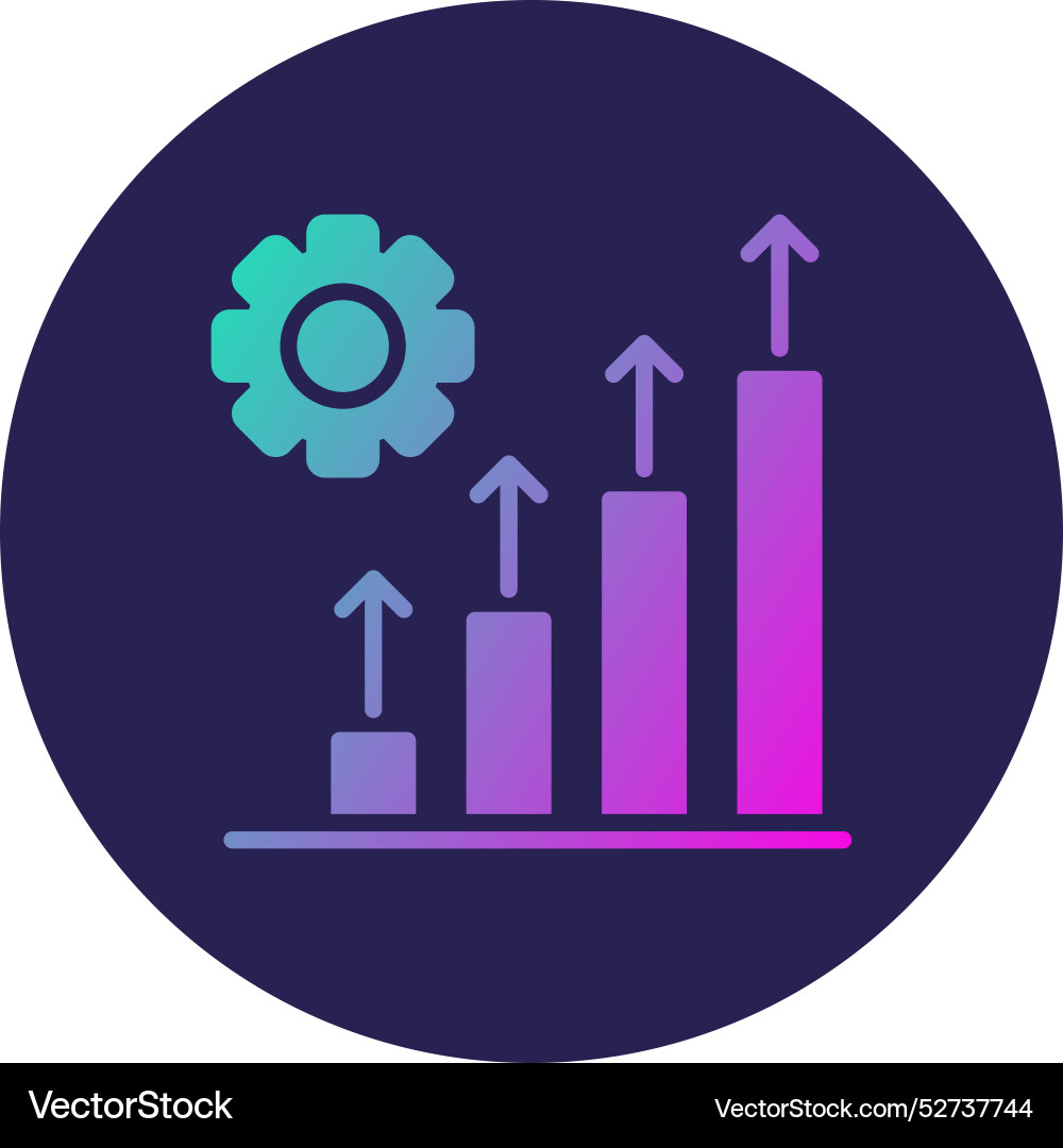 Development glyph circle gradient icon Vector Image