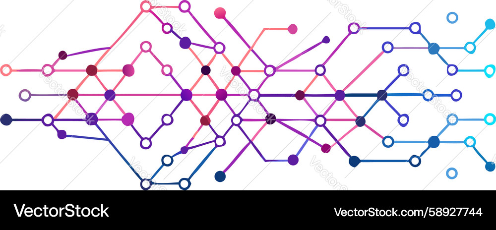 Dynamic Digital Network Vector Image