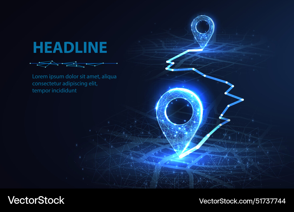 GPS Navigation Abstract Map vector image