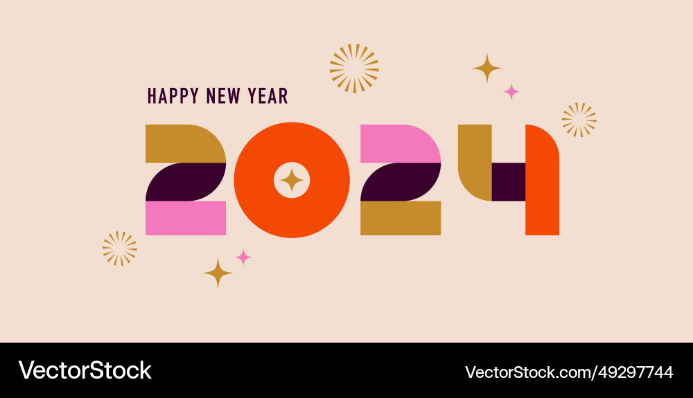 Happy new year poster banner and card design Happy new year poster banner and card design vector image