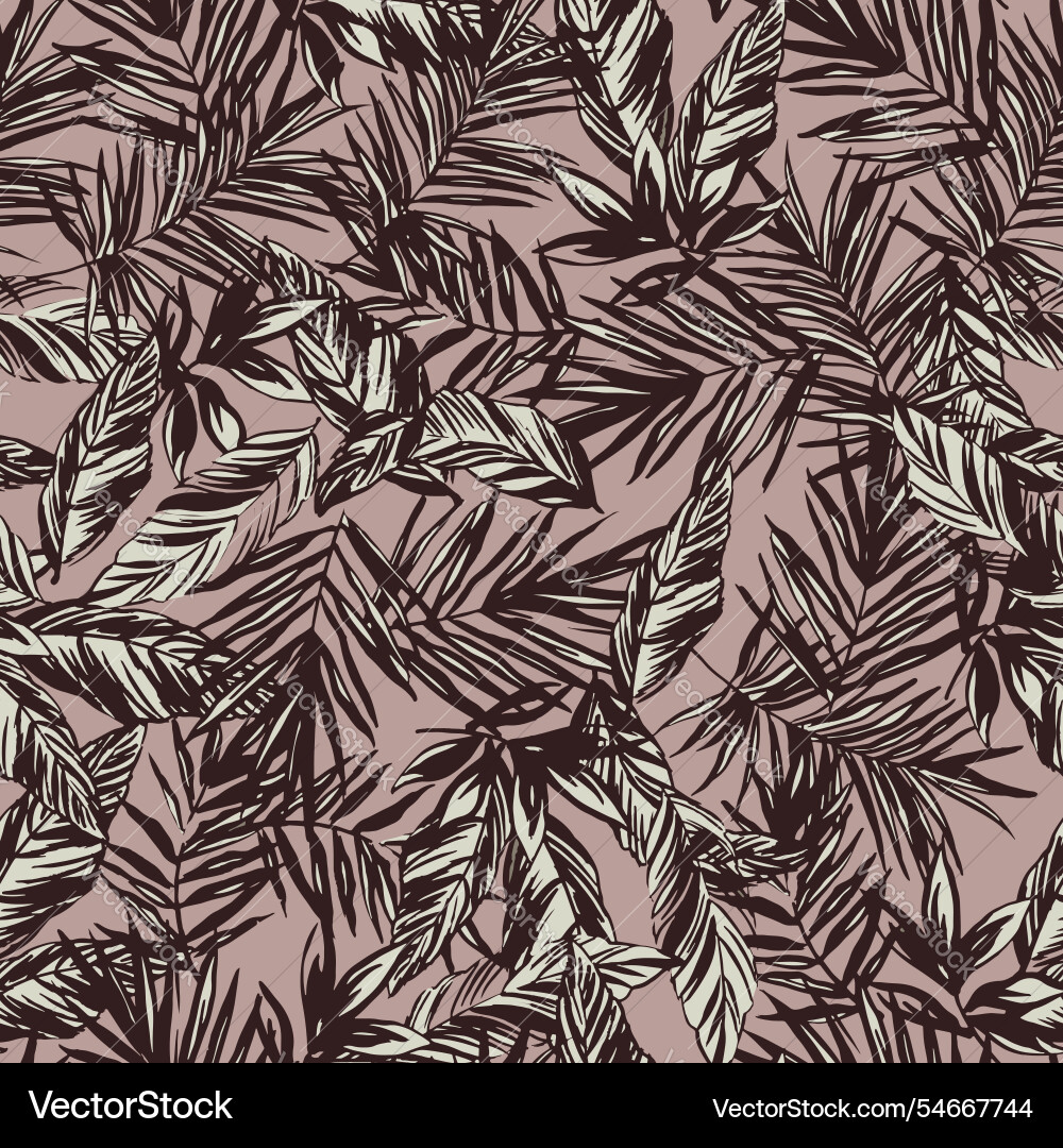 Leaves of palm tree pattern background Leaves of palm tree pattern background Vector Image