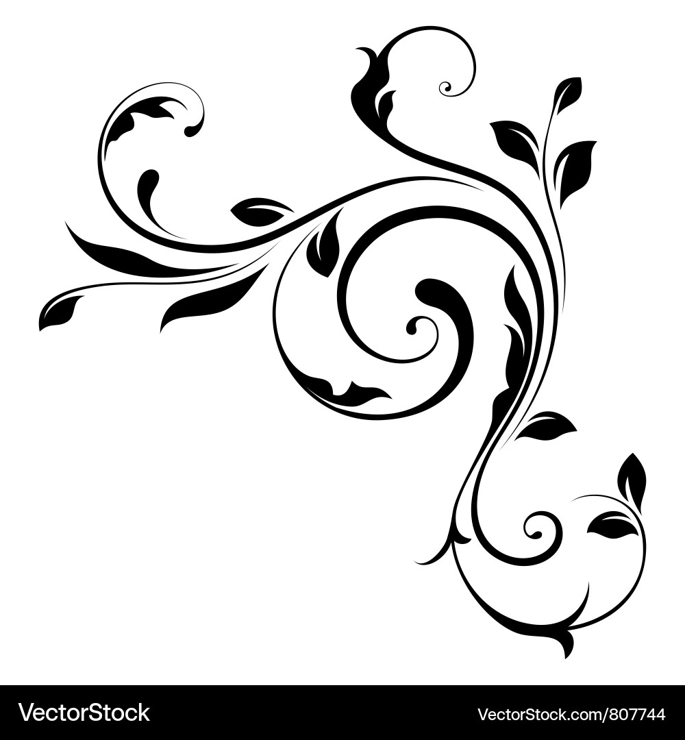 Ornate Swirl Decorative Element vector image