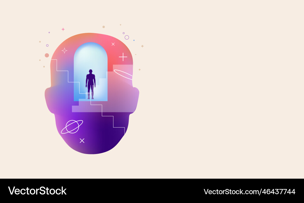 Psychologie Traum geistige Gesundheit Konzept Psychologie Traum geistige Gesundheit Konzept vektorbild