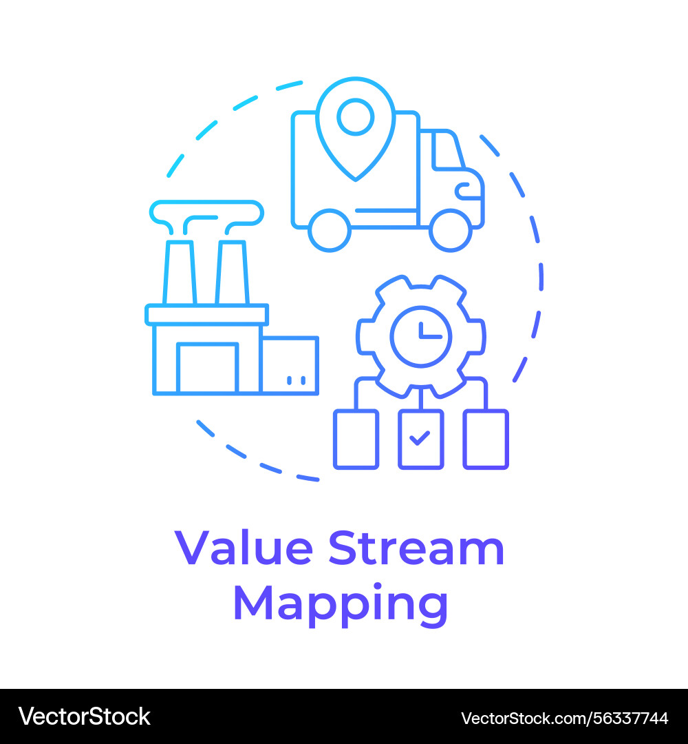 Value Stream Mapping Icon Vector Image