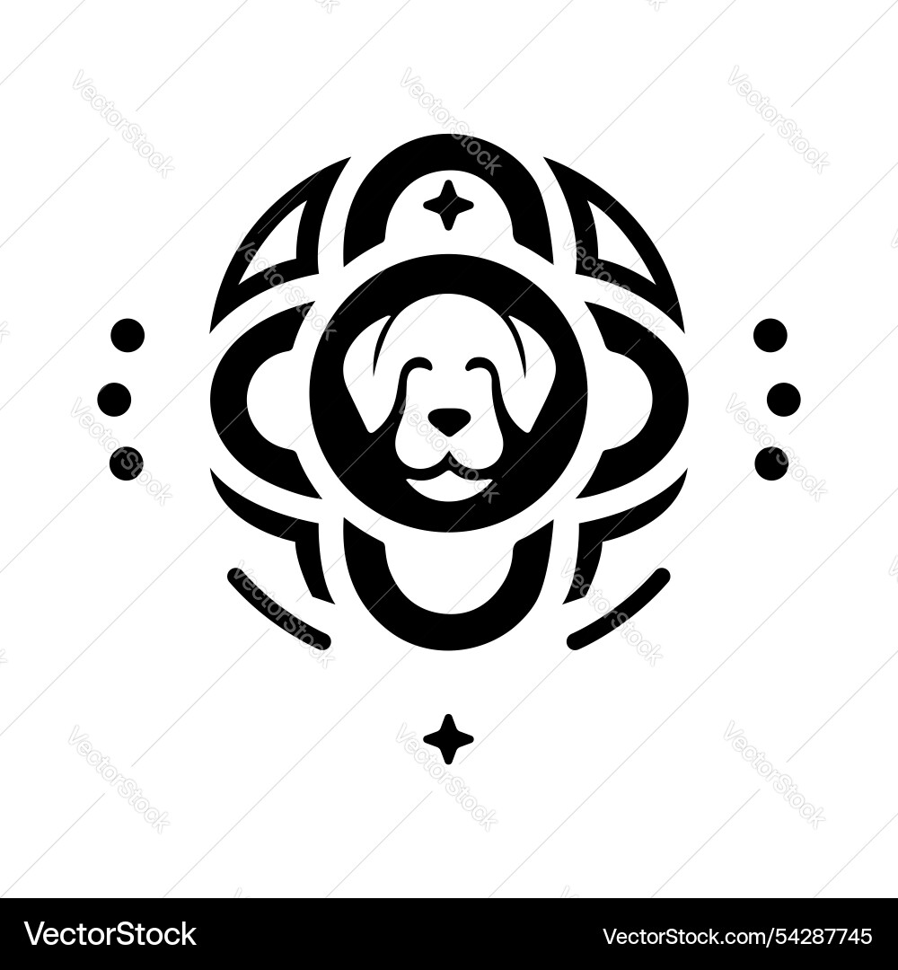 Modernes Logo mit einem stilisierten Hundekopf Modernes Logo mit einem stilisierten Hundekopf vektorbild