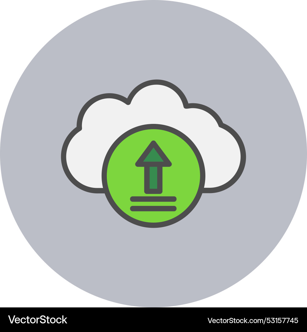 Synchronization line filled circle icon Vector Image