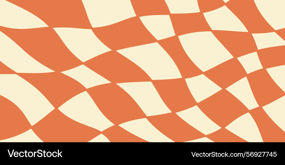 Twisted distorted checkered retro groovy pattern Twisted distorted checkered retro groovy pattern vector image
