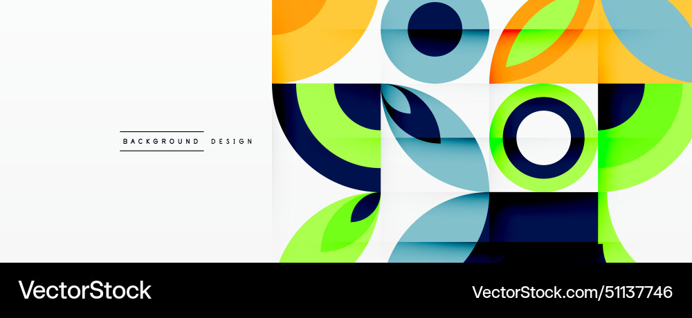 A colorful geometric pattern with circles A colorful geometric pattern with circles Vector Image